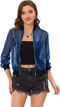 ジャケット・アウター Sheer sleeve asymmetry cropped jacket INSPIRE