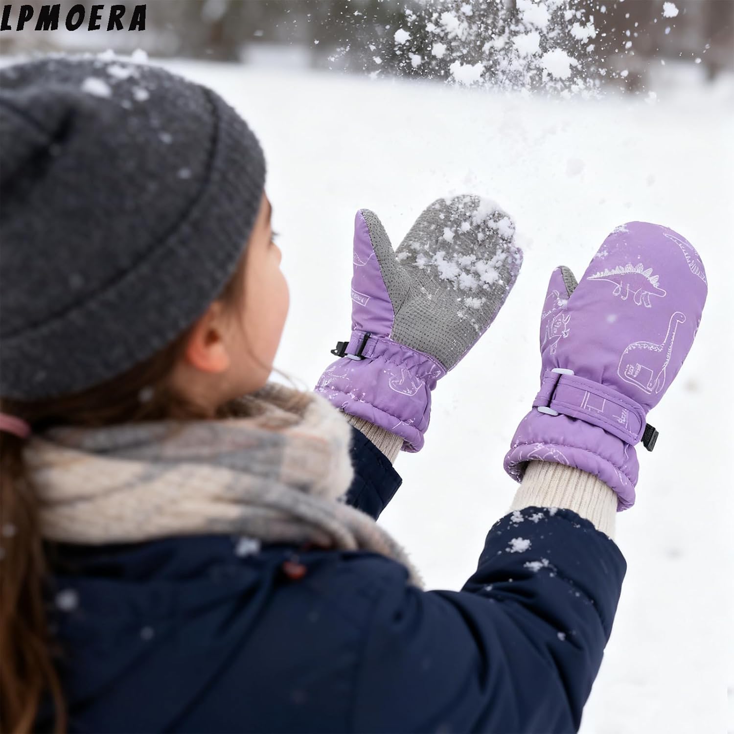 LPMOERA Toddler Mittens Waterproof Kids Winter Ski Gloves Baby Mittens for Boys Girls - Image 8