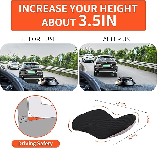 Miniatura 3 de Cojín para asiento de automóvil, cojines de espuma viscoelástica para asiento de automóvil, alivio del dolor de ciática y espalda baja, almohadilla