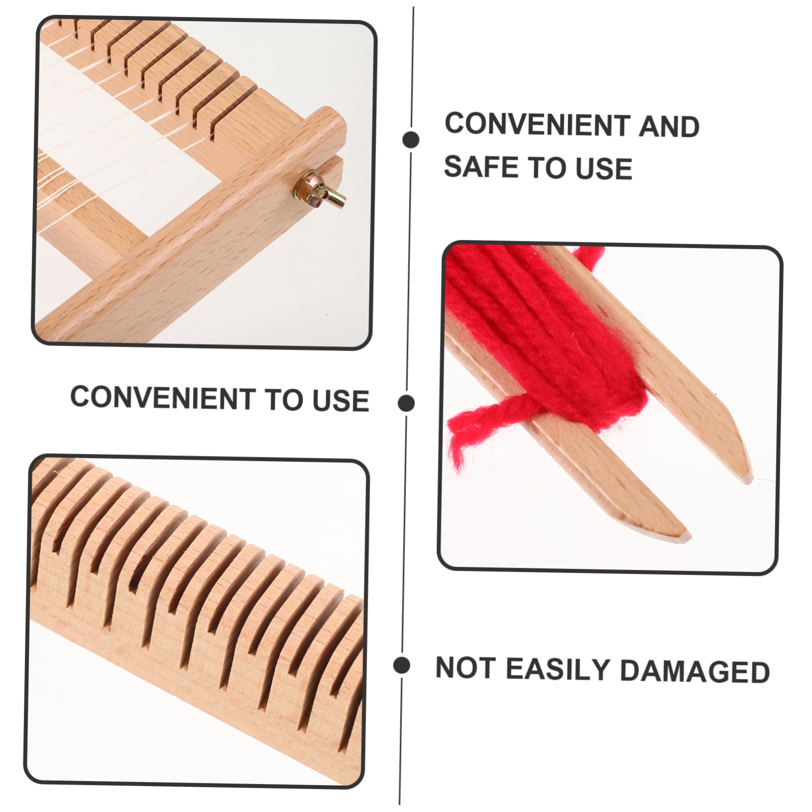 Uonlytech Telar De Madera Pequeño Para Bricolaje Marco De Divertido Principiantes Juguete De Telar Cognitivo Para Manualidades