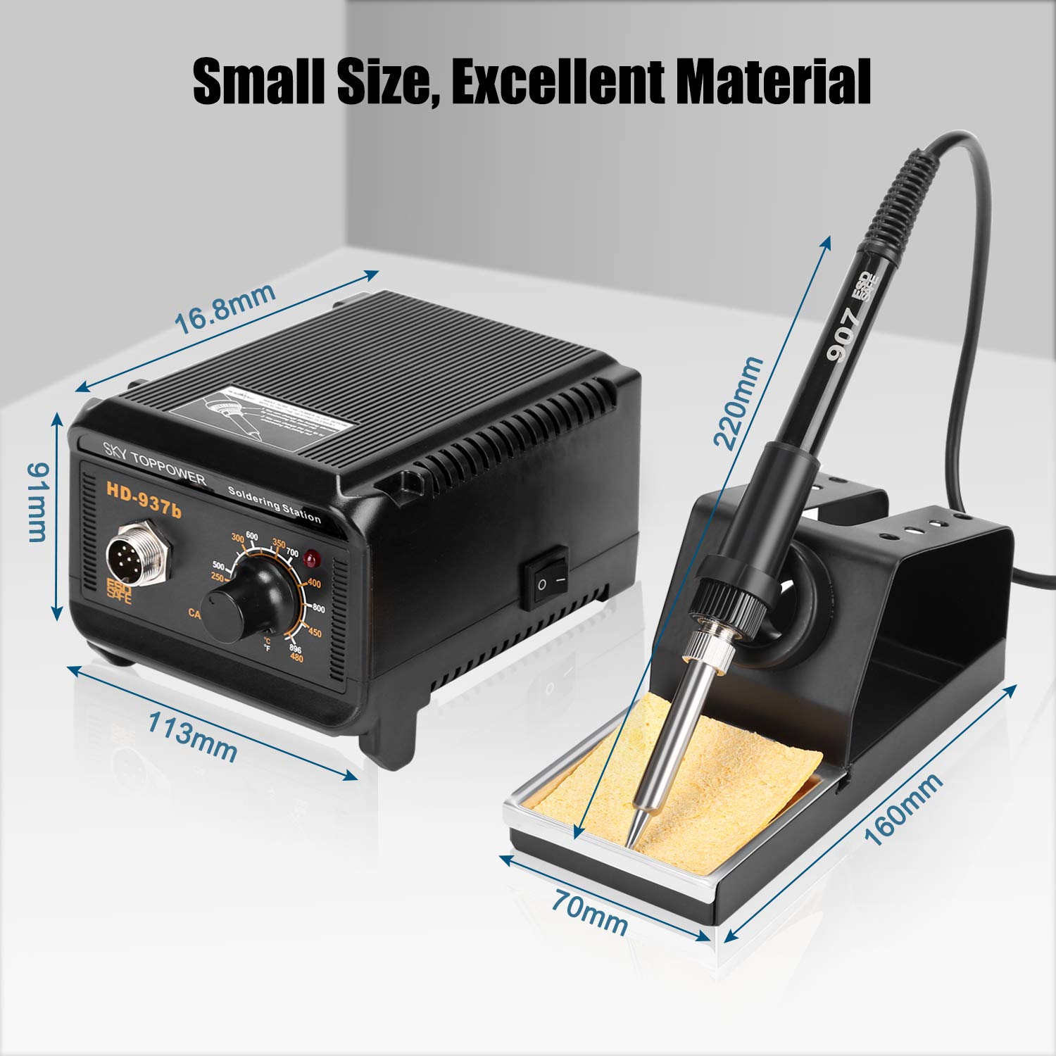 Connecting power cable to the soldering station