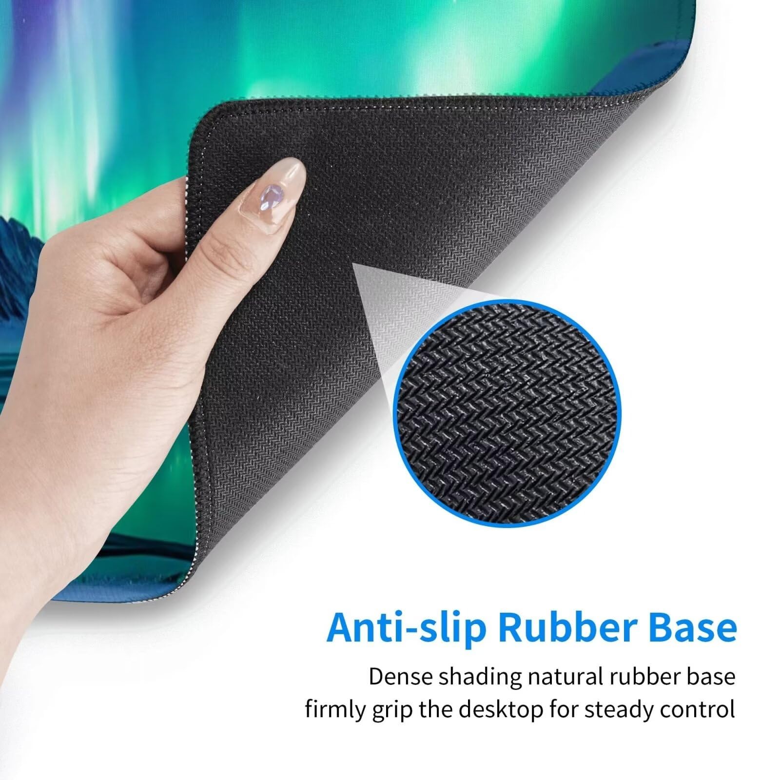 Tappetino Mouse, Tappetino Mouse Gaming Grande XXL 1500x800x3mm Tappetino Scrivania Mouse Pad, Base in Gomma Antiscivolo, Bordi Cuciti,Lavabile, Mousepad per Ufficio e Gaming (Paesaggio aurora) R-372