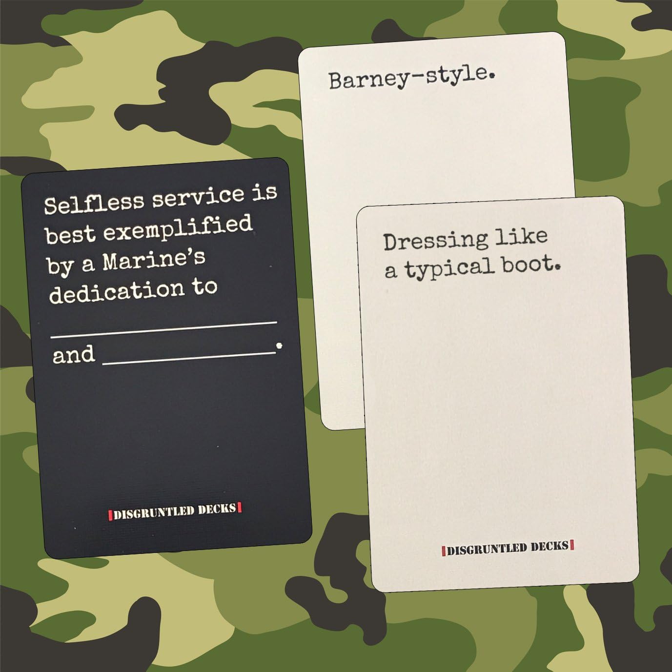 The Original Military Party Card Game for Veterans - Jarhead-Themed Deck