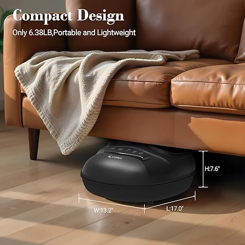 Miniatura 8 de Masajeador de pies FSA con calor y control remoto, apto para HSA, masajeador de pies para fascitis plantar y neuropatía, amasamiento profundo