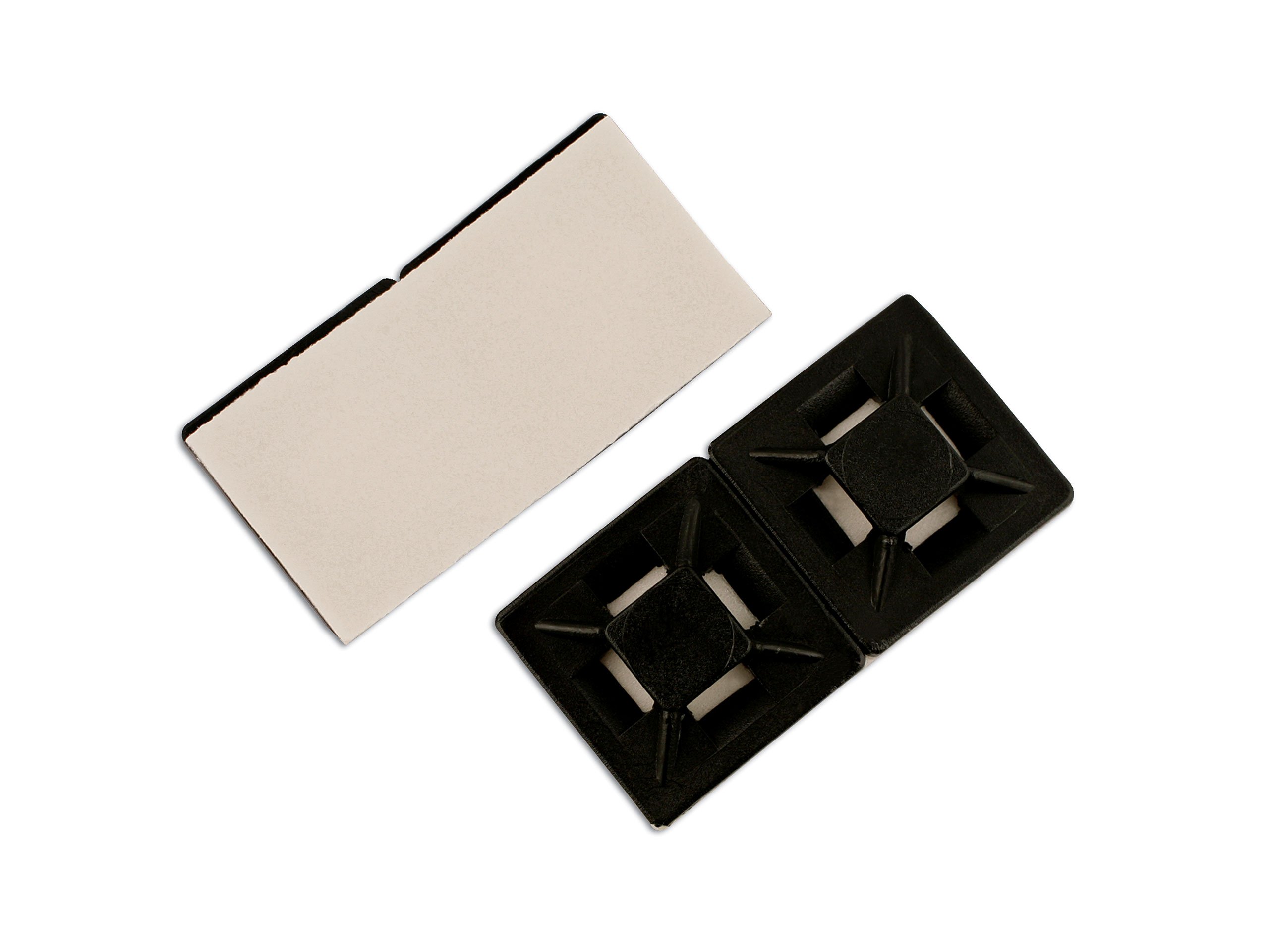 Connect Black Cable Tie Self-Adhesive Mounts 19mm 100pc 30341