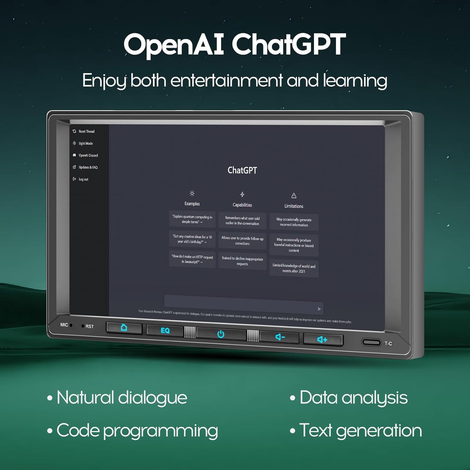 7inch Android Double DIN Car Stereo, Wireless CarPlay & Android Auto, 8 Cores,Chat GPT, 360 Camera Function,Wi-Fi/Bluetooth/USB,Car Radio 4G+32G, 32B-DSP, AHD Rear Camera,FM/AM/GPS/SWC