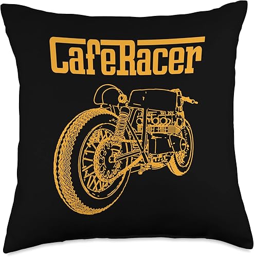 American Cafe Racer Motorcycle Apparel and Merch Cafe Racer Biker Men Women Adult Teens Boys Girls Kids Youth Throw Pillow, 18x18, Multicolor