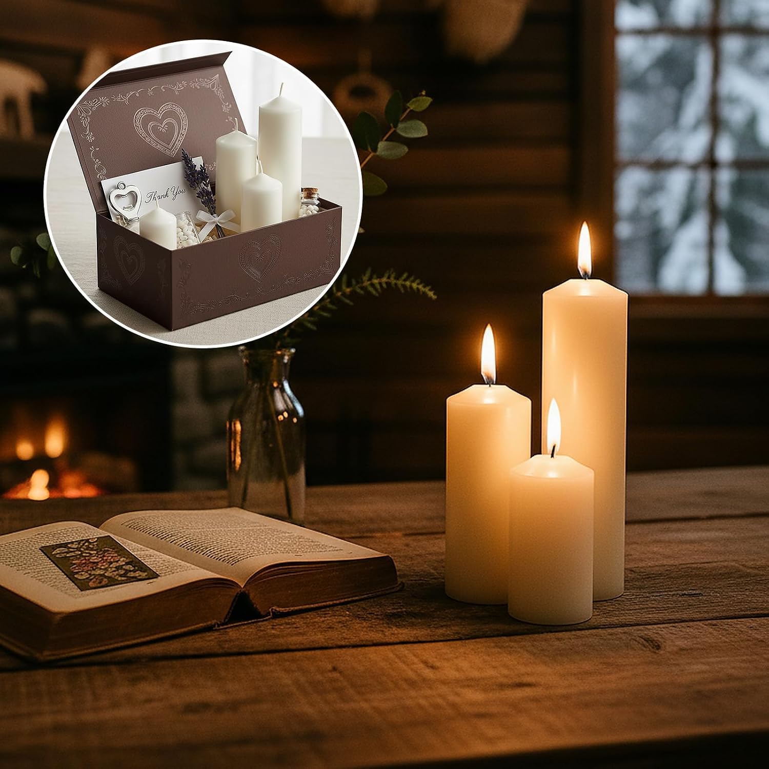 White Pillar Candles Bulk Set of 36，Hurricane Candles，3 Different Lengths 2 x 3/6/8 Inch (12 Each)，Dripless Unscented Smokeless，Gives You a Better Atmosphere When Organizing an Event Party.