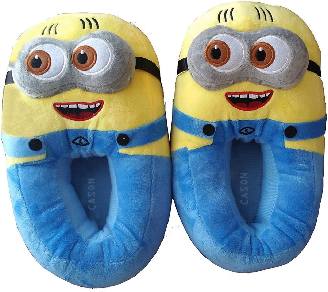 CASON - Cotton Big Indoor Slippers Soft Warm Winter Slippers Home Bedroom Shoes Slippers for Girls,Women or Emoji Slippers Minion Slippers Minion Gifts (Fits Indian Size 5-9) Yellow, Blue