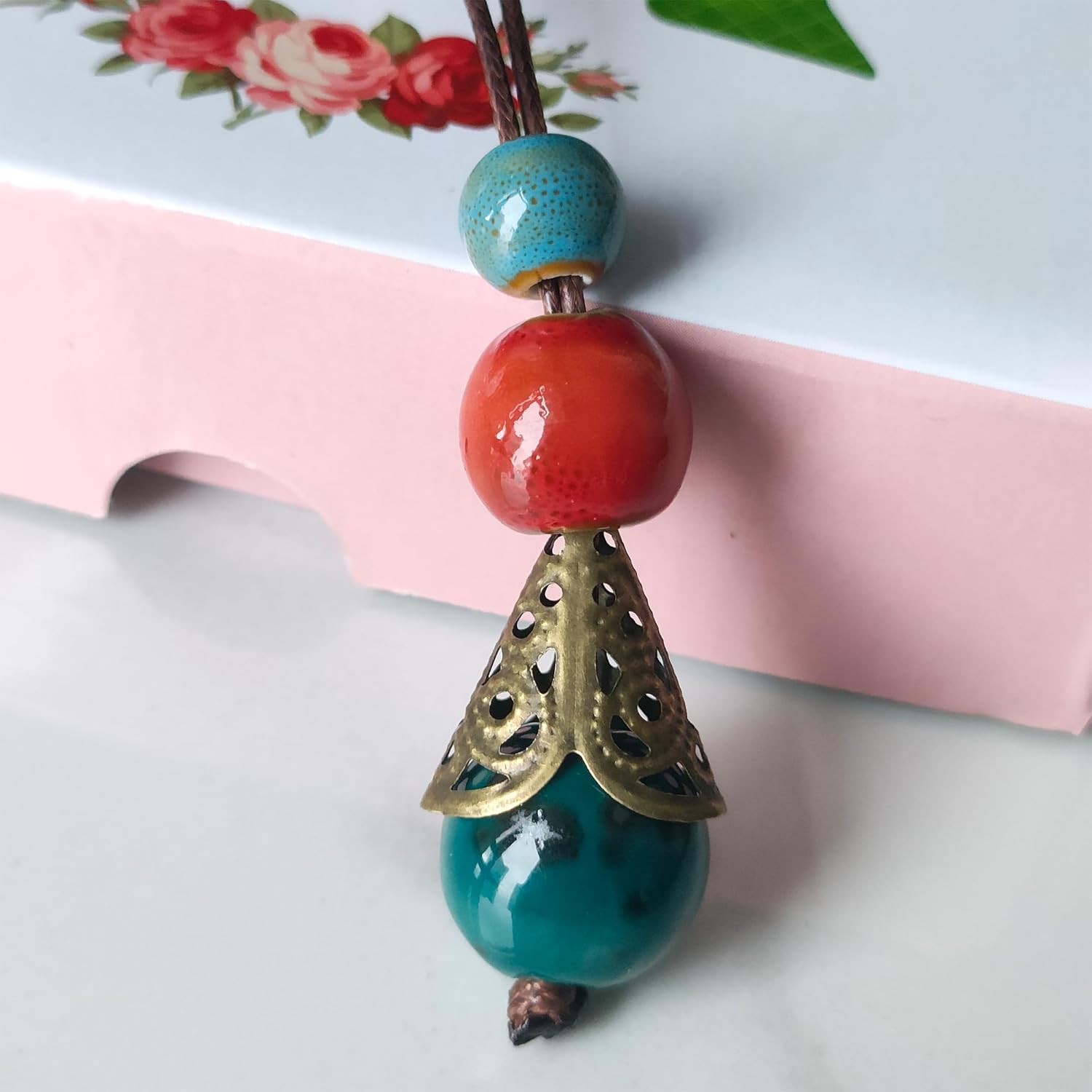 Long Bohemian Beaded Necklace Costume Jewelry for Women, Women's Y Necklaces Antique Multicolor Statement Valentines Day Gifts - Image 9