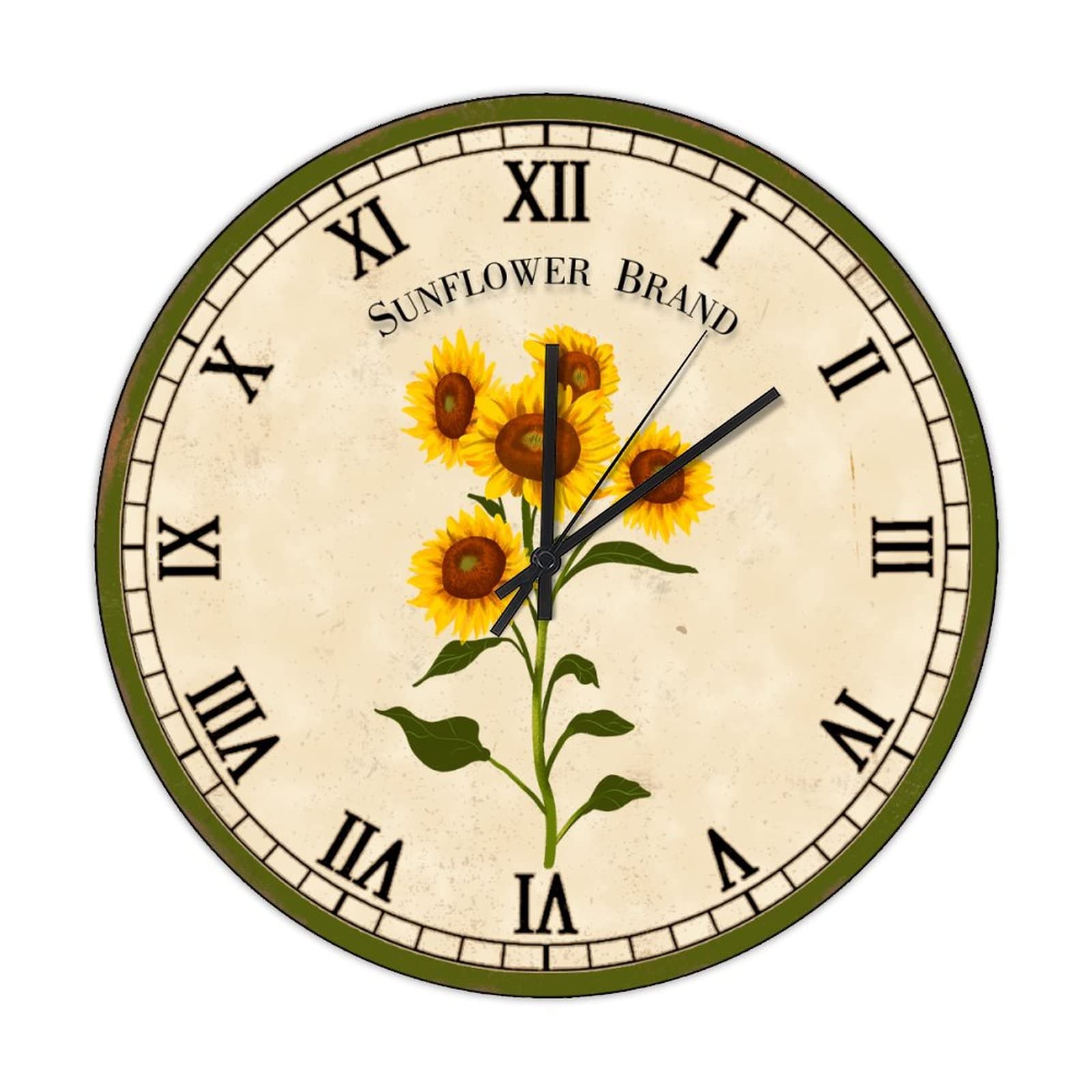 Horloge murale silencieuse en bois 38 cm pour chambre et salon calme