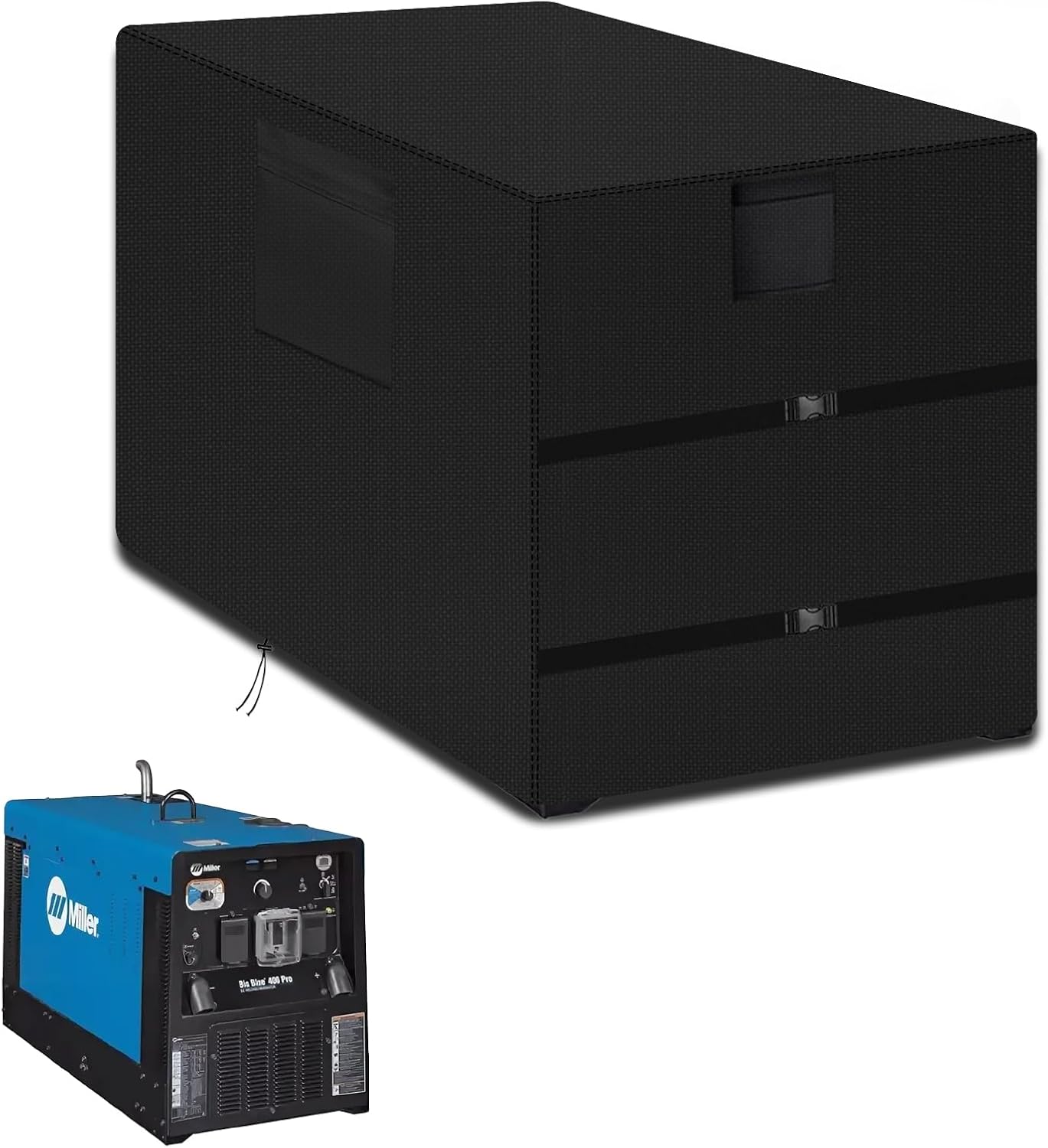 Engine Driven Welder Cover - Heavy Duty 600D Waterproof Oxford Welder Cover, Universal for Most GXT Series, Windproof Buckle Design, All-Weather Protection with Side Pocket (44"D x 24"W x 36"H)