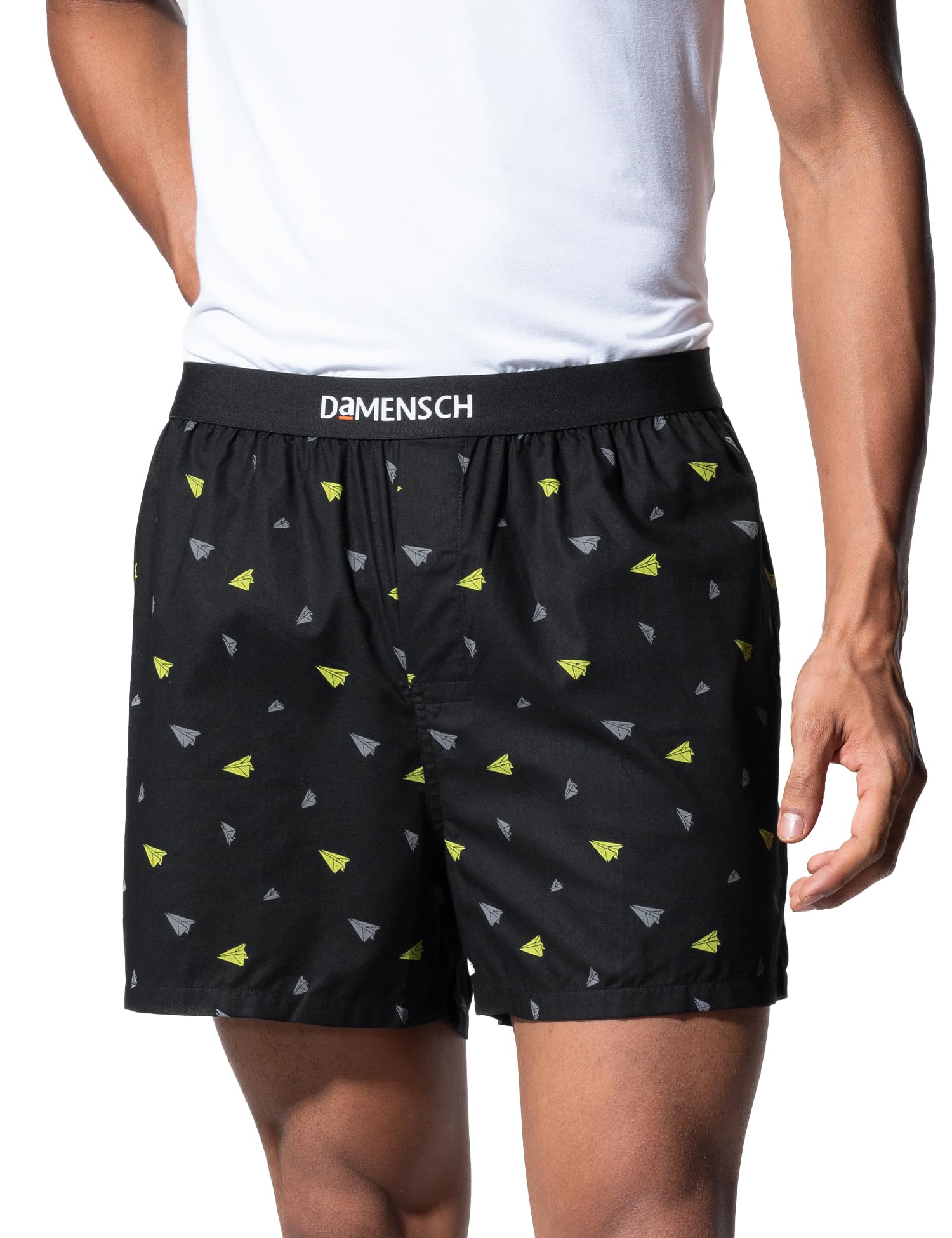 DAMENSCH Mens Cotton Boxer Shorts Regular Fit All Over Print