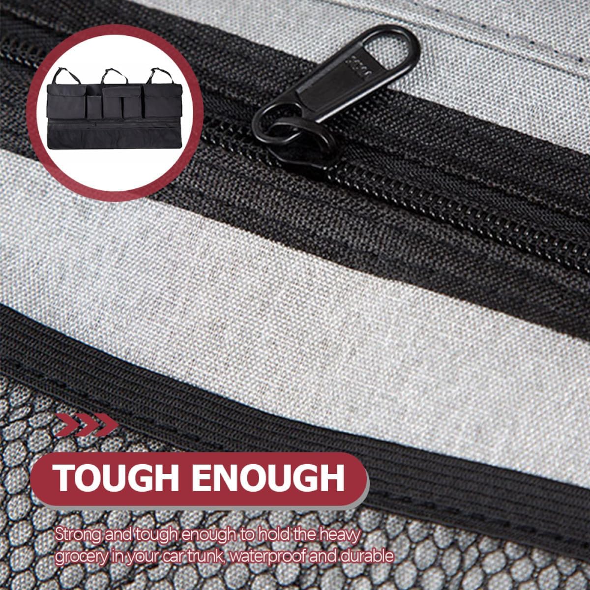 Car Trunk Organizer Backseat Large Capacity Oxford Cloth Black image 3