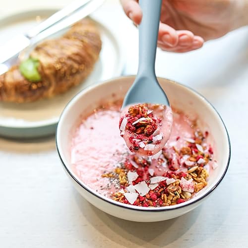 Miniatura 3 de Cucharas y tenedores para niños pequeños, cubiertos reutilizables de plástico, juego de cubiertos para bebé, utensilios de alimentación sin BPA,