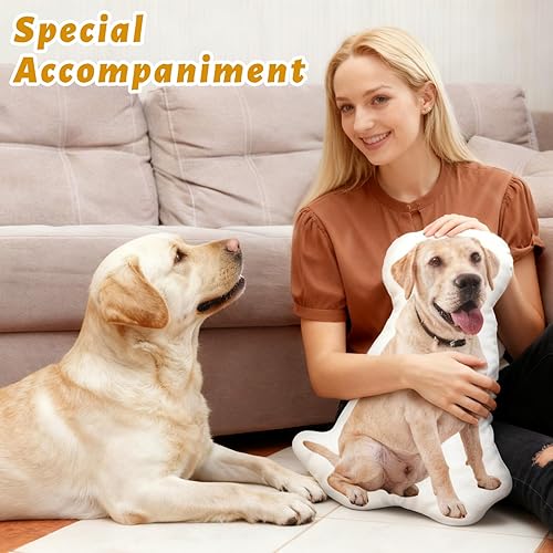 Miniatura 2 de Almohadas con fotos personalizadas, almohada facial personalizada de mascotas, almohada impresa de doble cara, almohada personalizada con cara de