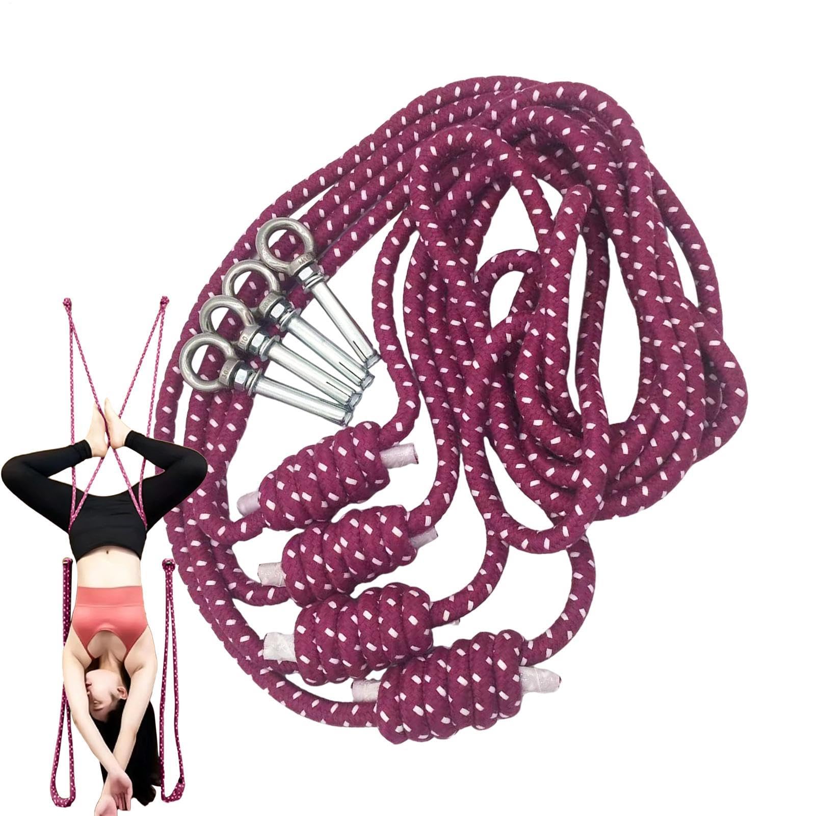 Cuerda de yoga para la pared, ejercicio portátil de flexibilidad, estiramiento de espalda, cinturón de entrenamiento de inversión, para casa, estudio, entrenamiento, ejercicios, espagat