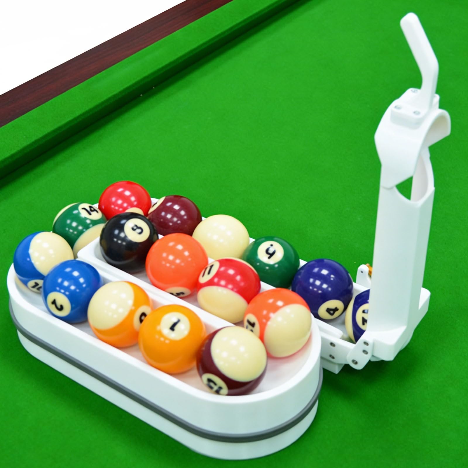 Support pour boules de billard amovible avec outil d'alignement pour 15 balles