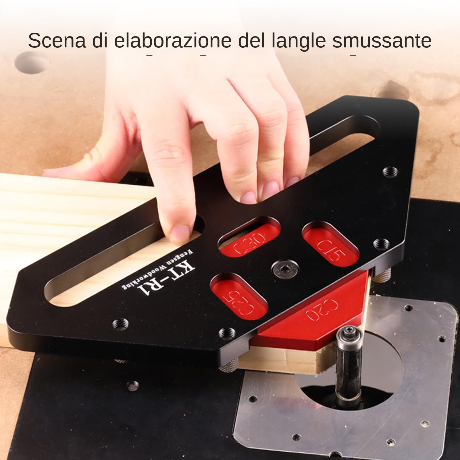 Plantilla Para Radios De Fresadora Guía Curva para Esquinas | Guía Para Cortar de Aleación de Aluminio Para Bordes de Muebles, Proyectos de Carpintería Doméstica y Artesanos en Madera