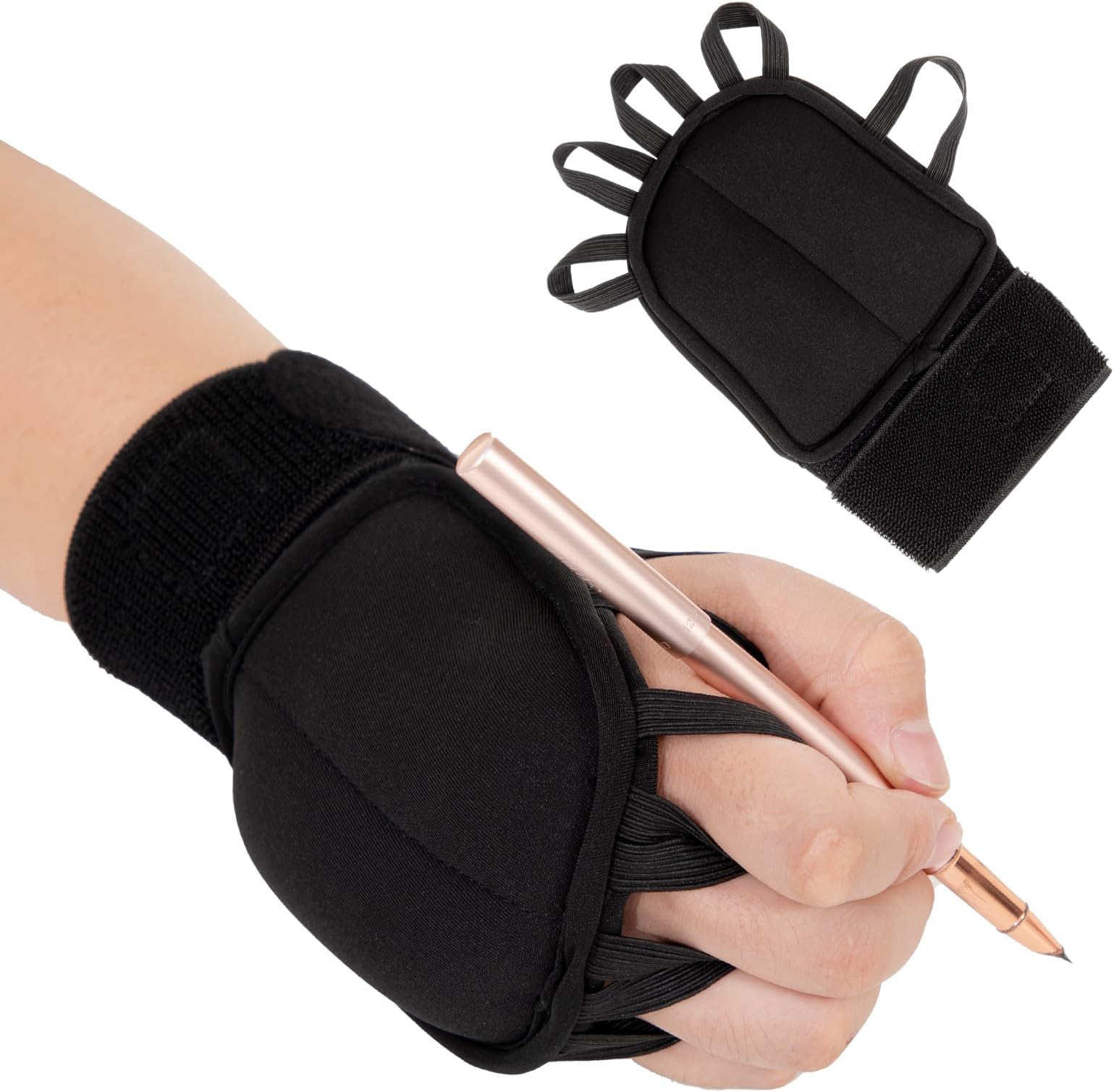 TYYIHUA Hand Weights for Fine Motor Skills, Weighted Gloves for Tremors, Aid for Hand Tremors and Parkinsons Patients, Writing Weights & Hand Strengthening Tool (Left)