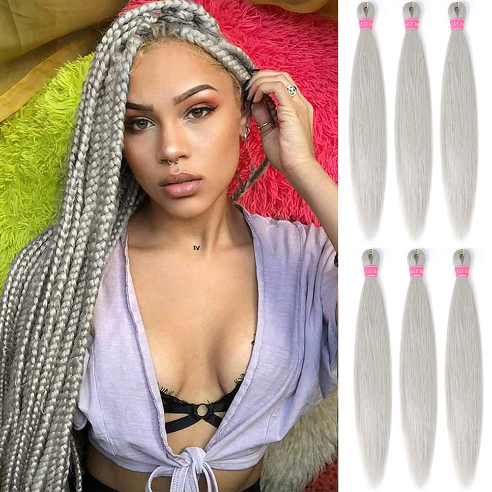 Buy ZERAL Pre Stretched Braiding Hair 6 Packs 28 Inch Long Braiding