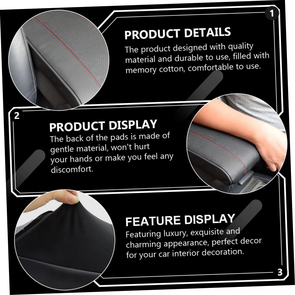 Cuscino Bracciolo Auto Memory Cotton Protezione Centrale Facile da Installare Design Elegante e Comfort per Amici