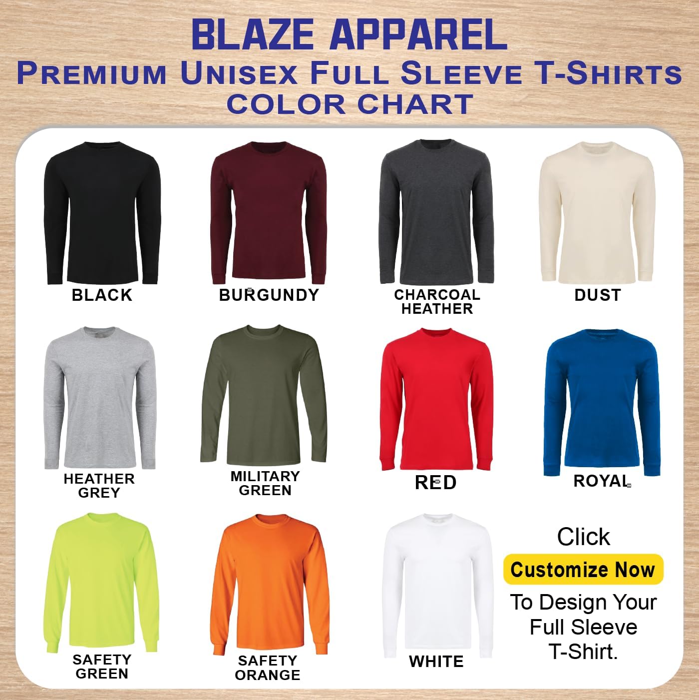 Custom Long Sleeve T-Shirts | Personalized Design Your Own Shirts Unisex Male Female with Digital Printing - Image 5