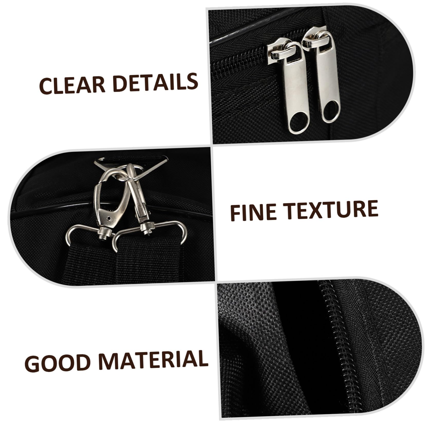 Cabilock Bolsa para Tarola de Oxford Doble Hombro Gran Capacidad con Bolsillo para Accesorios Negro Resistente al Agua