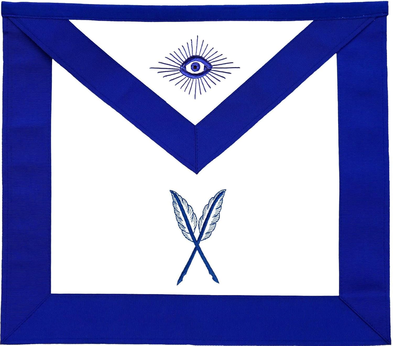 BRICKS MASONS Secretary Blue Lodge Officer Apron - Machine Embroidery (Synthetic)