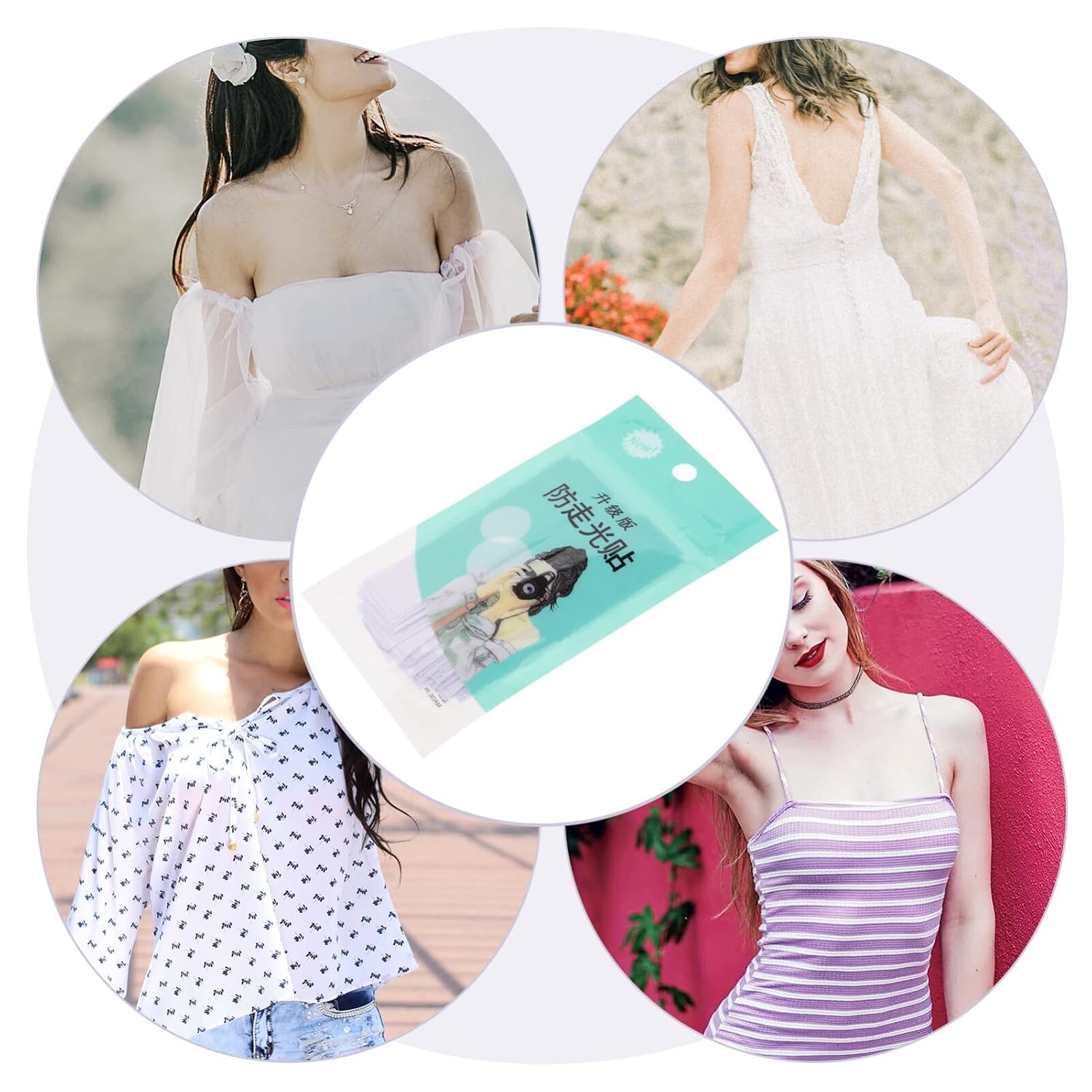 10bags Double-Sided Invisible Body Tape for -Skid Clothing Strips Discreet and Comfortable Adhesive Tapes for Women for Secure Hemlines