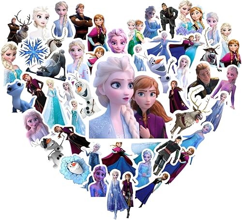 88 calcomanías de Frozen para botellas de agua, suministros de fiesta de cumpleaños de Frozen para niños, decoraciones de fiesta, recuerdos de