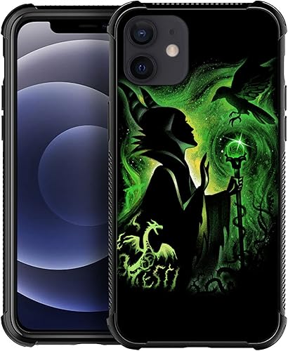 CARLOCA Funda compatible con iPhone 11, diseño de dama mágica verde para iPhone 11, ultra protección, a prueba de golpes, de silicona suave TPU,