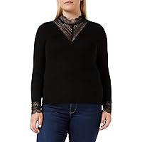 Only Onltilde L/S High Neck Lace Top Jrs Maglietta a Maniche Lunghe