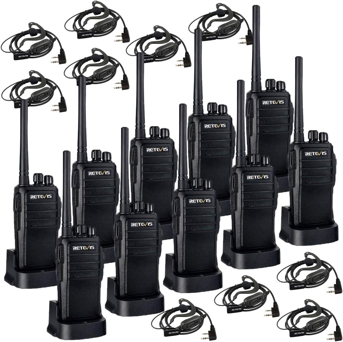 Retevis RT21 Funkgerät mit Kopfhörer, Tragbaren Große Reichweite ...