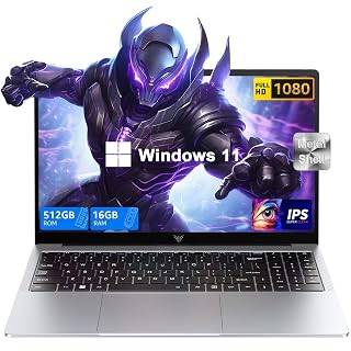 Laptop, 2026 New Laptop Computer with Ιntel 12th Quad-Core Processor(Up to 3.6GHz), 16GB RAM 512GB NVMe SSD, 15.6" FHD Display, Windοws 11/Student/Business Laptop, HDMI, USB3.2, Long Battery Life - Amazon product rated Grade A