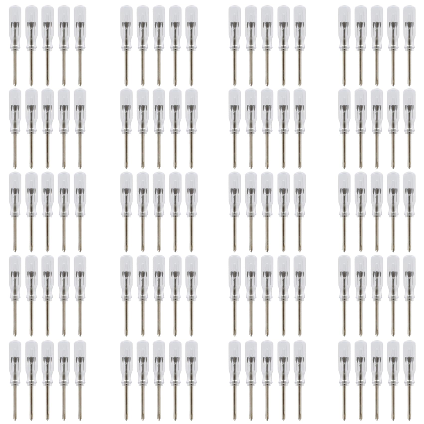 GENNEL 100pcs Bulk Pack 45mm x 2mm 2.0mm Mini Size Cross Phillips Screwdriver for HDD Laptop Mobilephone Repair DIY