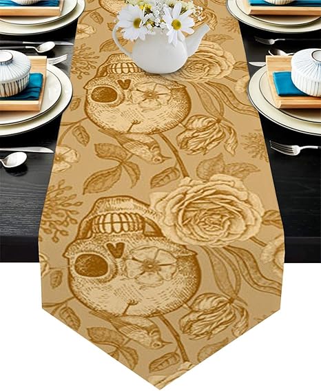Amazon テーブルランナー テーブルセンター 食卓ランナー イラスト 髑髏 花柄 植物 テーブルクロス モダン おしゃれ 北欧風 プレースマット レストラン用 滑り止め 上品 断熱 食卓飾り お食事マット おもてなし インテリア 33x91cm テーブルランナー オンライン通販