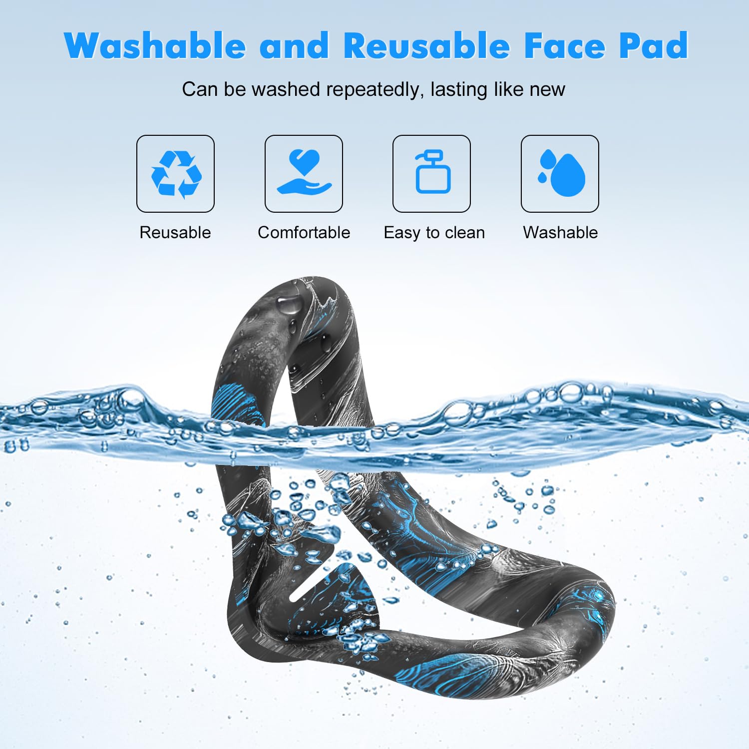 Tyasoleil Accessories Compatible with Oculus Quest 3, Silicone Cover Set VR Accessory Set, Include Controller Grip Leather Cover, VR Shell Cover, Face Cover, Lens Cover (Phantom) — view 6