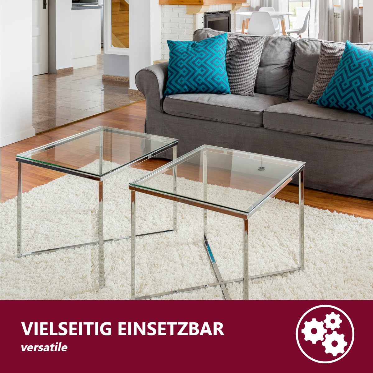 Euro Tische Plaque en Verre ESG 40x40 cm - Plaque de Protection Sol pour Poêle à Bois et Plateau de Table, Verre Sécurisé Trempé 6 mm, Utilisation Polyvalente (Transparent)