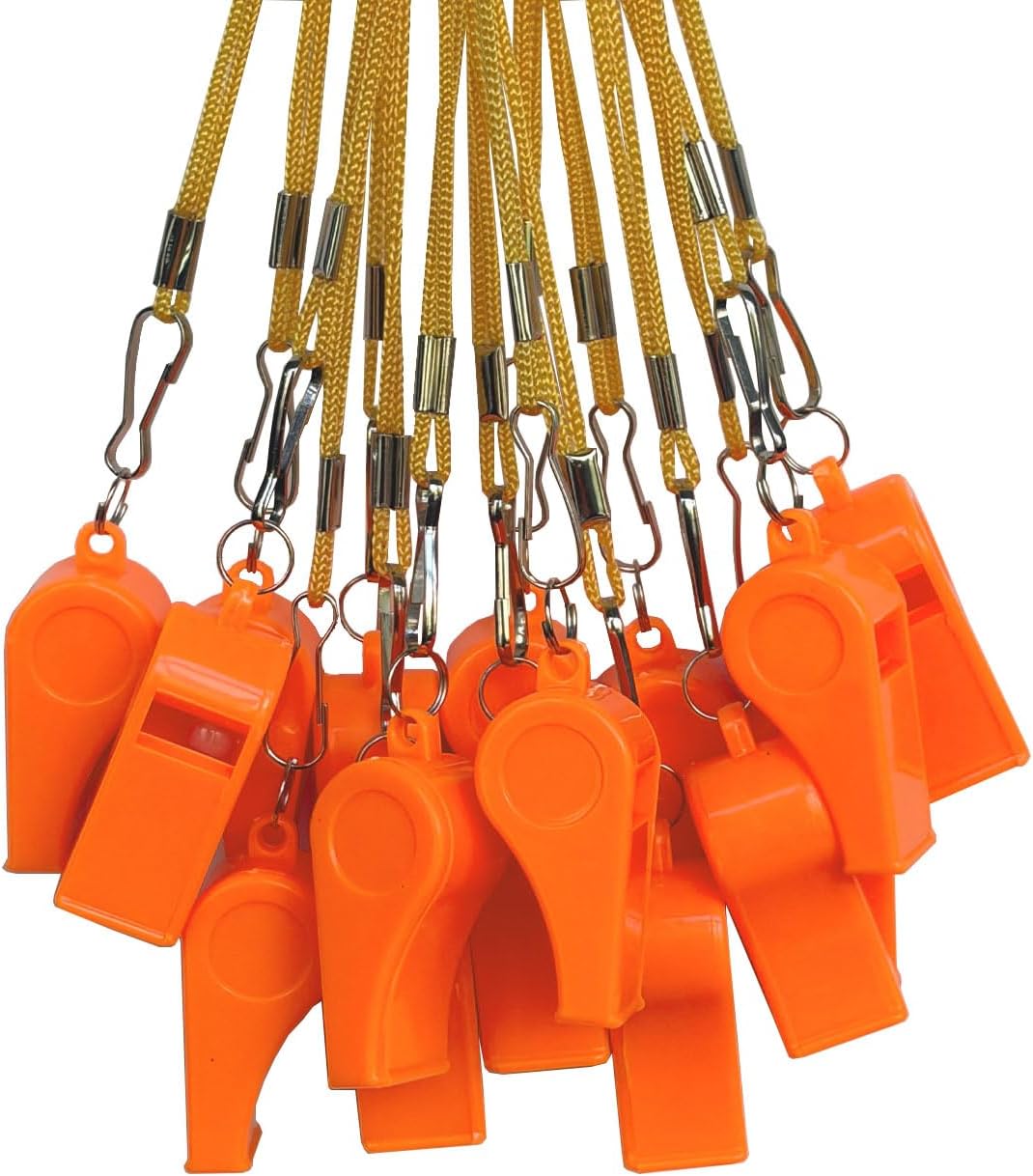 20 Pcs Plastic Loud Whistles with Lanyard for Referee Coaches Basketball Football Sports Training Game Event Lifeguard Survival Emergency Fun School Kids Tool Set Suppliers