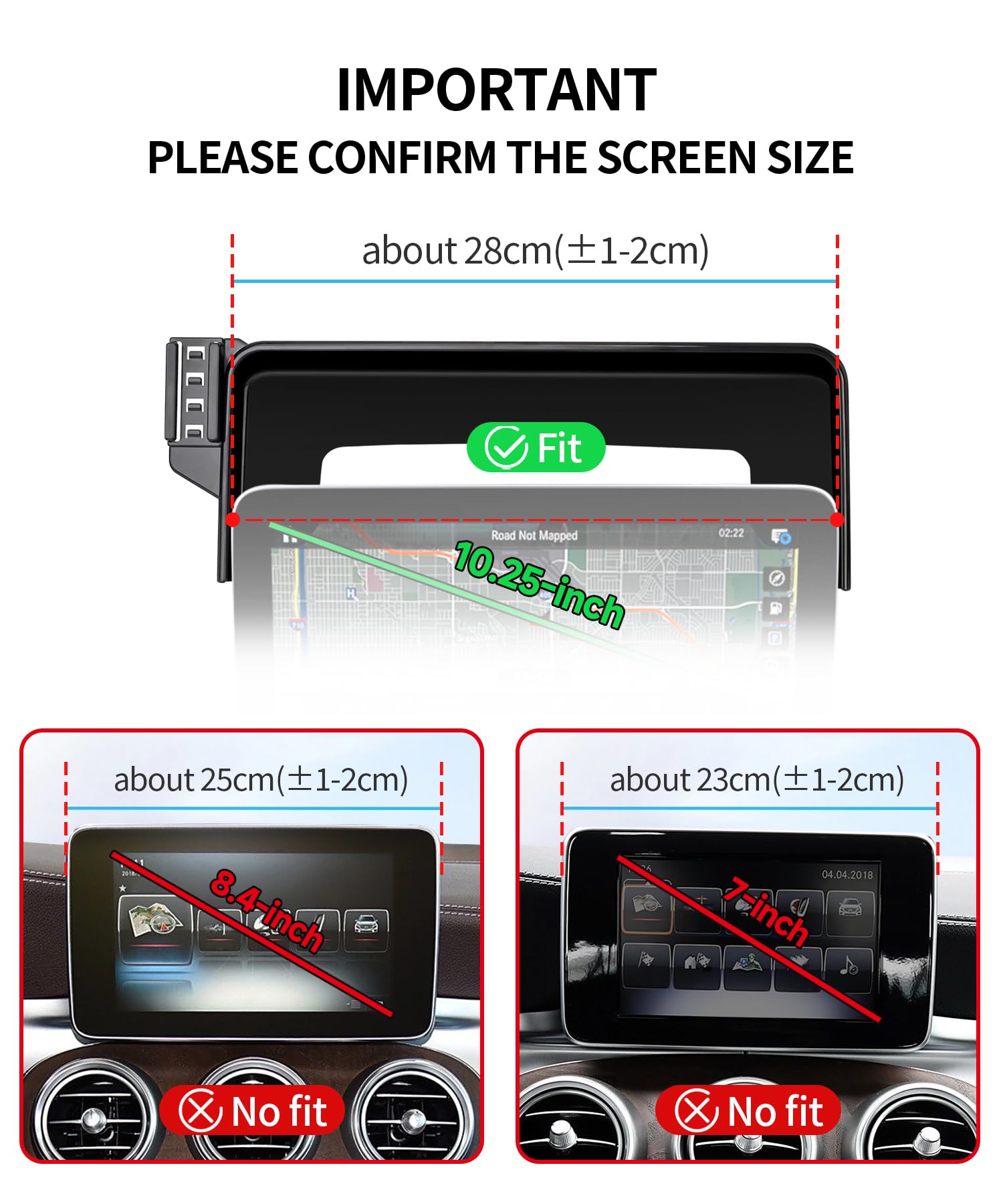 Cargador rápido inalámbrico de 15 W para Mercedes Benz Clase GLC 2020-2022/Clase C 2019-2021, accesorios de pantalla de 10.25 pulgadas, soporte de navegación de accesorios automáticos
