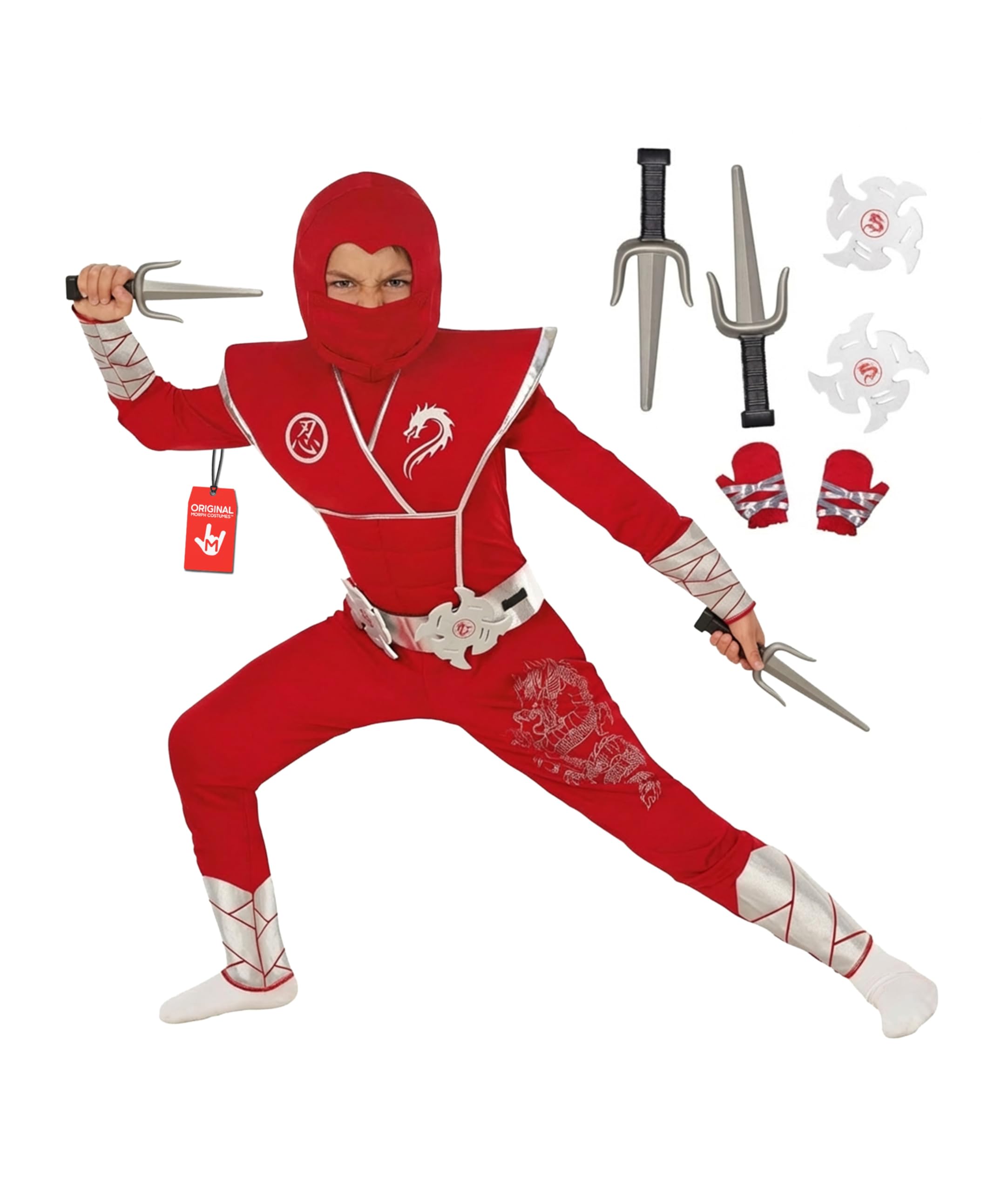 Morph Disfraz Ninja Niño, Traje Ninja para Halloween, Disfraz Halloween Niño