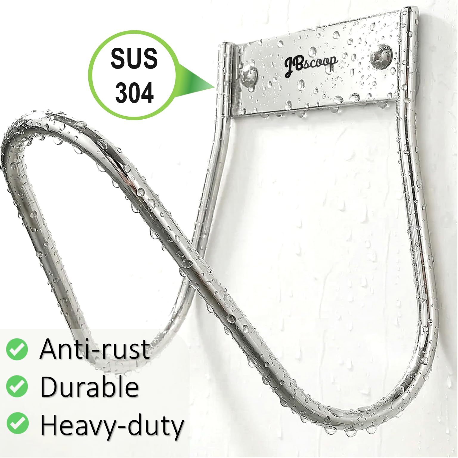 JBscoop Soporte de manguera de jardín de acero inoxidable pequeño para montaje en pared, ideal para agua, aire, manguera hidráulica, cuerdas, cables de extensión, resistente y a prueba de óxido, juego
