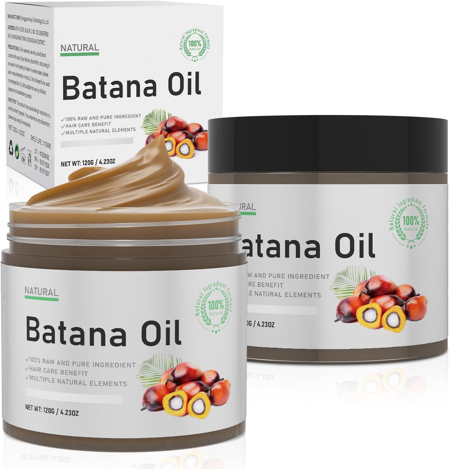 Batana Oil for Hair Growth, 2 Pack 100% Natural Batana Oil for Hair Growth Dr Sebi Organic, Batana Oil Sourced from Honduras, Batana Oil Hair Growth Prevent Hair Loss for Men & Women