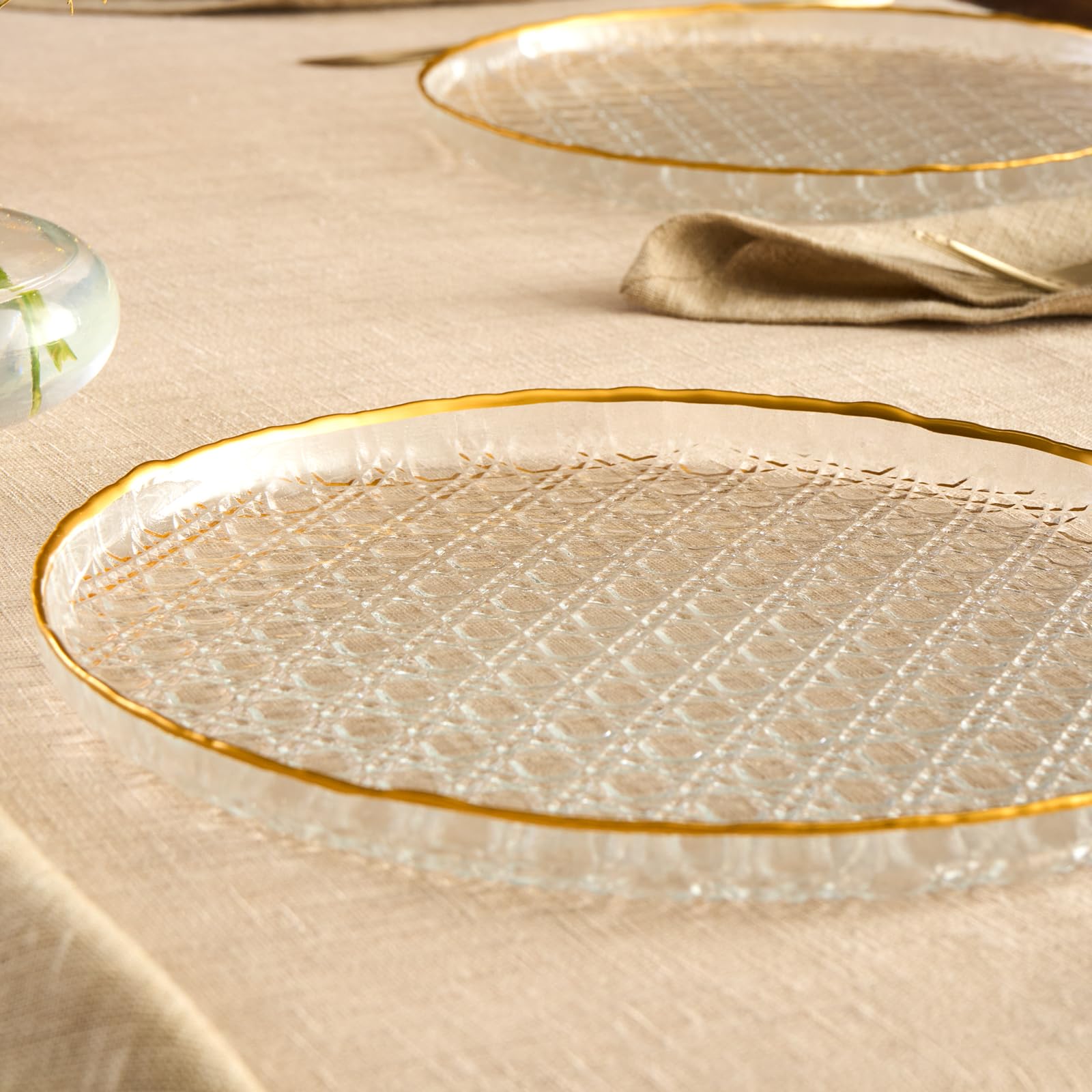 KARACA Rattan-Kuchen-Set, goldfarben, 7-teilig