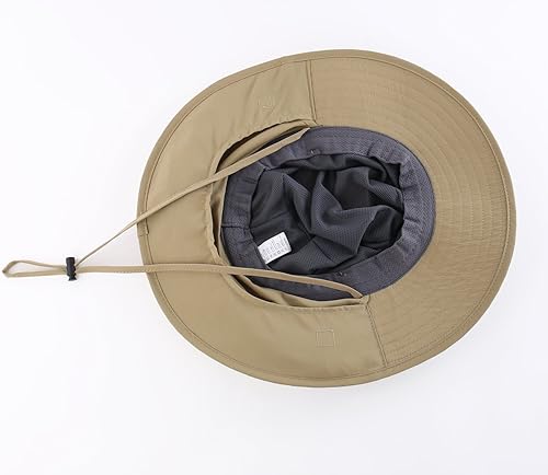 Miniatura 5 de Home Prefer Sombrero de malla para exteriores UPF50+ Sombrero de pesca de ala ancha con solapa para el cuello