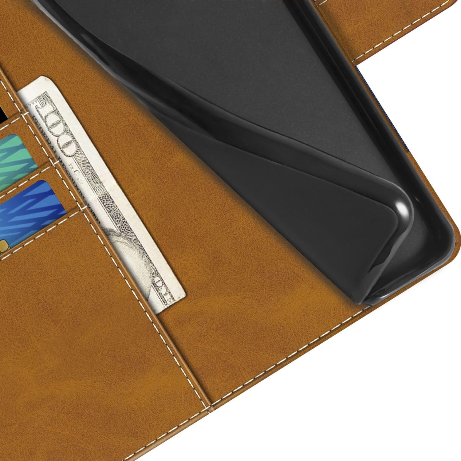Leather Flip Wallet Case Compatible with Doogee DK10 Phone Cover with Card Holders, RFID Blocking, Magnetic Closure & Kickstand (Blue)
