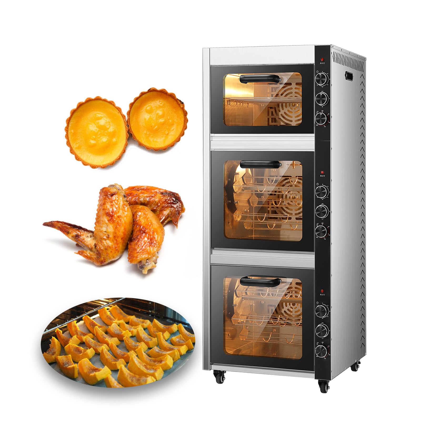Commercial Roasted Sweet Potato Oven,Electric Roasting Oven,Automatic Timing Baked Sweet Potato Machine,360° Rotation,Temperature Adjuatable,Timer,220V,90QT