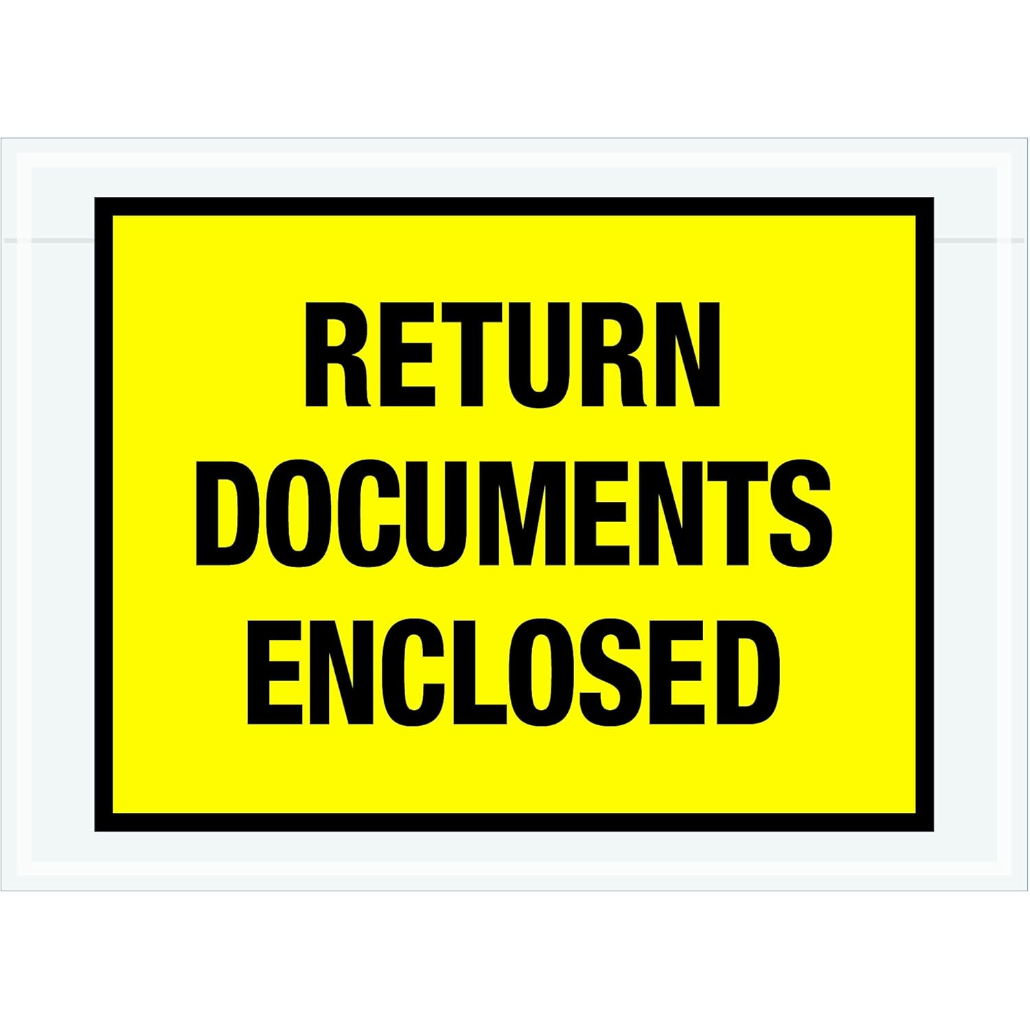 Tape Logic TLPL448 "Return Documents Enclosed" Envelopes, 7 1/2" x 5 1/2", Yellow (Pack of 1000)