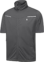 Vista 8 de Little Donkey Andy Chalecos ligeros Softshell para hombre, chaquetas de manga corta para golf, senderismo, correr